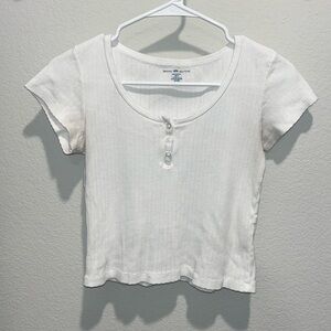 White Juniors Top OS Brandy Melville